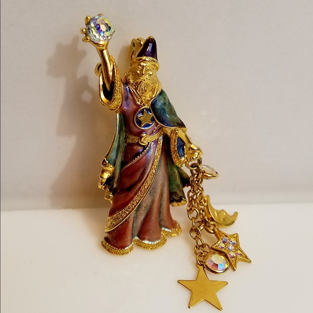 Vintage Kirk's Folly Merlin Wizard Brooch Pendant